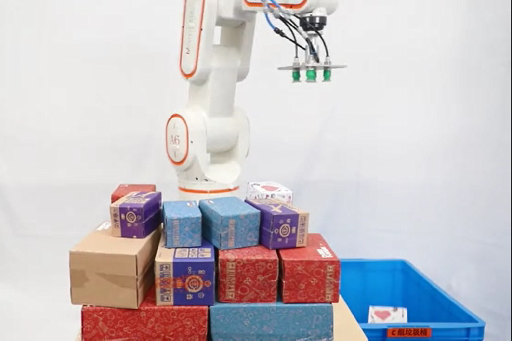 6 Axis Robots picking and packing boxs
